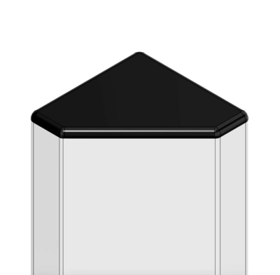 60-090-1 MODULAR SOLUTIONS POLYAMIDE PART<br>END CAP 45MM X 45MM MITER CORNER BLACK